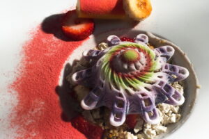 3D-друкована інтерпретація квітки маракуї, приправлена самим фруктом